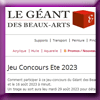 LE GEANT DES BEAUX-ARTS - JEU ETE 2023